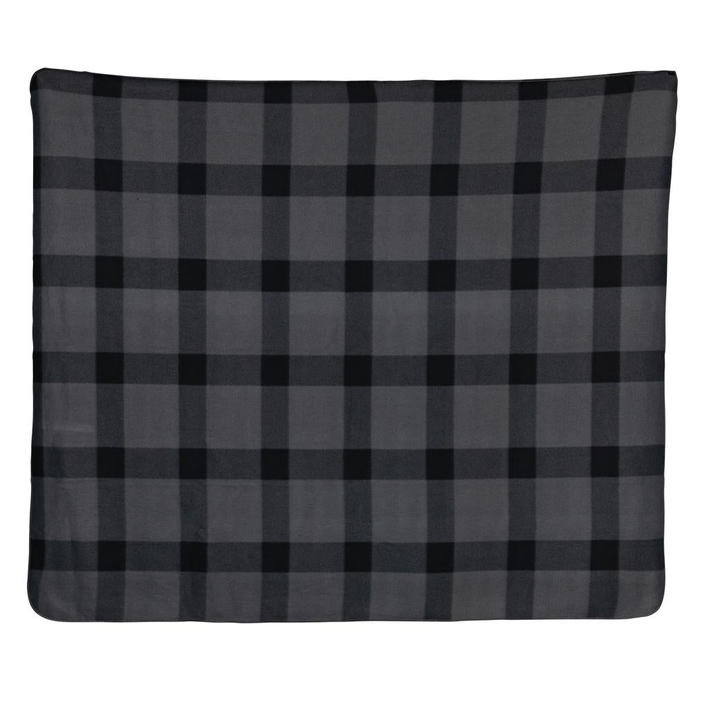 Anthracite - Back - XD Collection Fleece Plaid Blanket