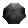 Black - Back - XD Collection Impact Aware Bamboo RPET Stick Umbrella