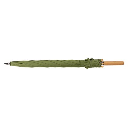 Green - Side - XD Collection Impact Aware Bamboo RPET Stick Umbrella