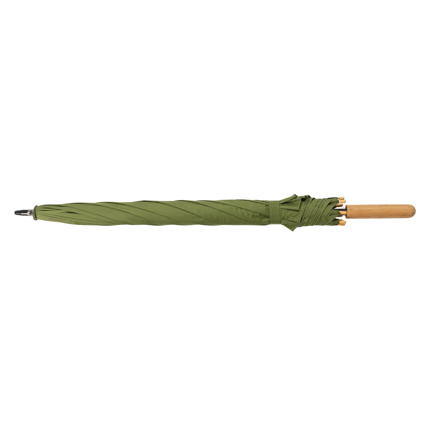 Green - Side - XD Collection Impact Aware Bamboo RPET Stick Umbrella