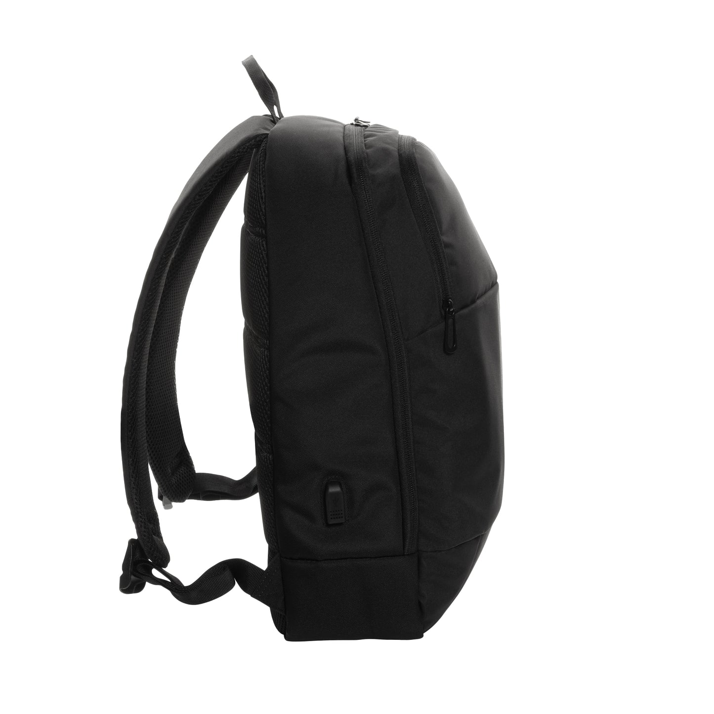 Black - Side - Swiss Peak Modern Aware Laptop Backpack