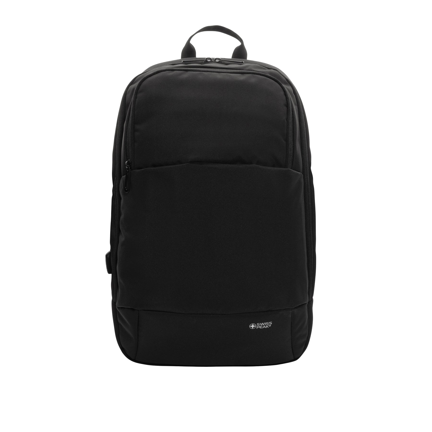 Black - Front - Swiss Peak Modern Aware Laptop Backpack