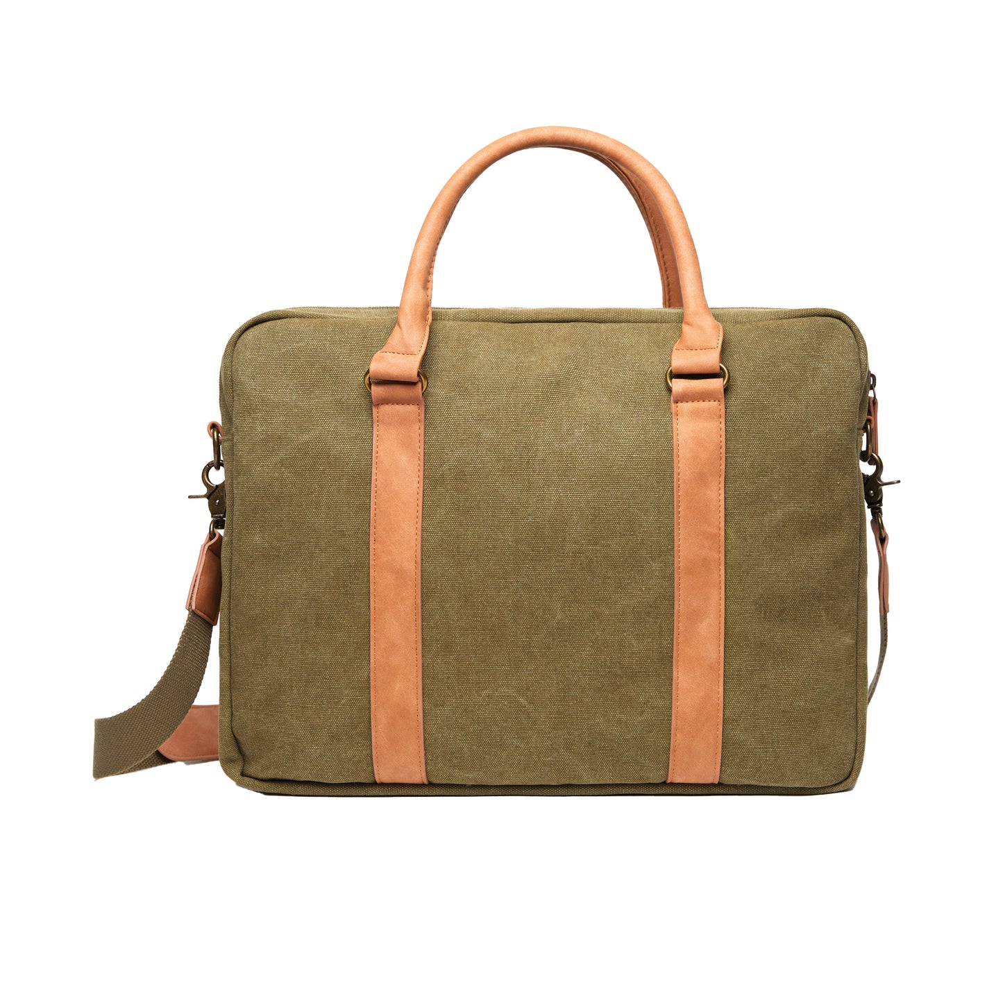 Green - Back - Vinga Bosler Canvas Recycled 0.35L Laptop Bag