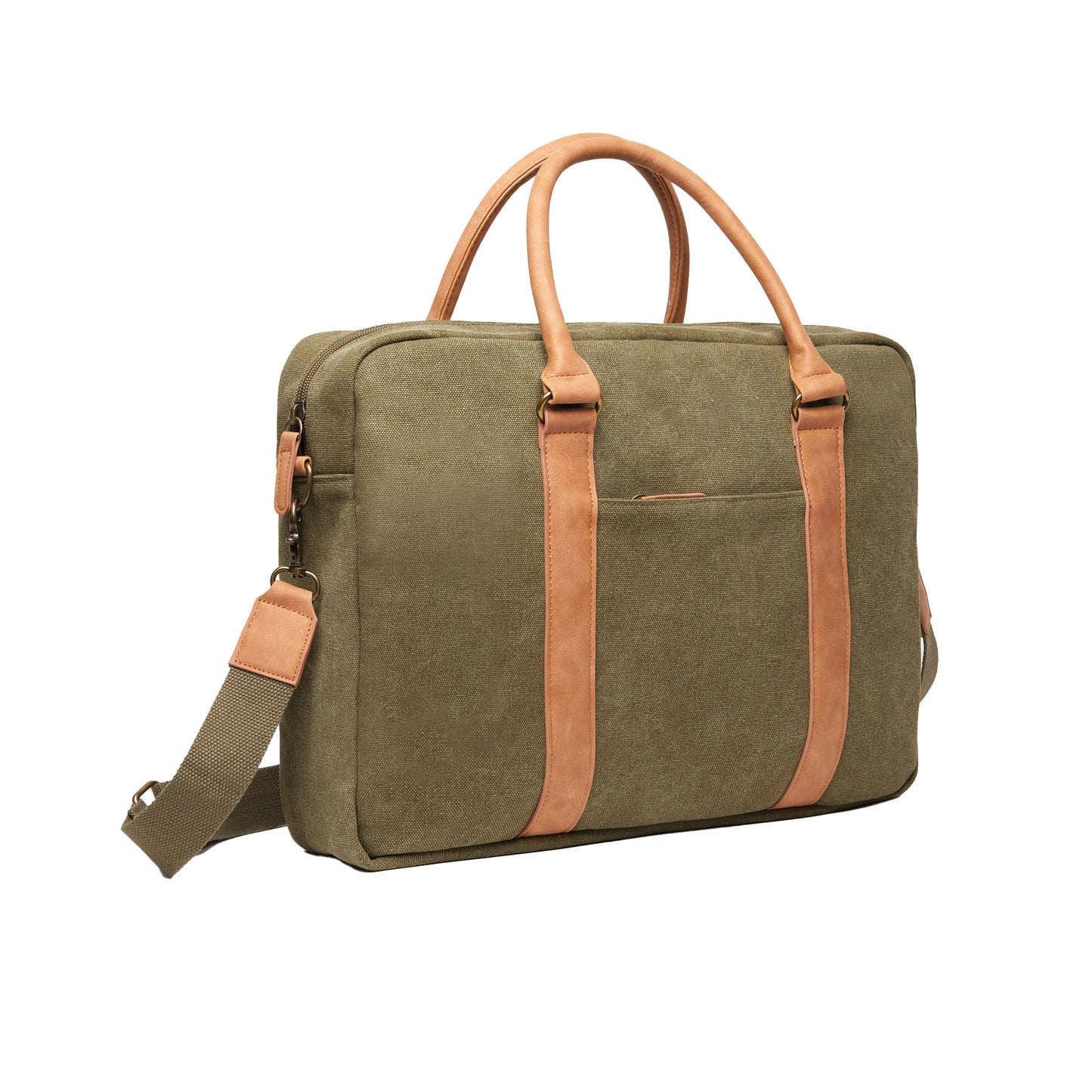 Green - Side - Vinga Bosler Canvas Recycled 0.35L Laptop Bag