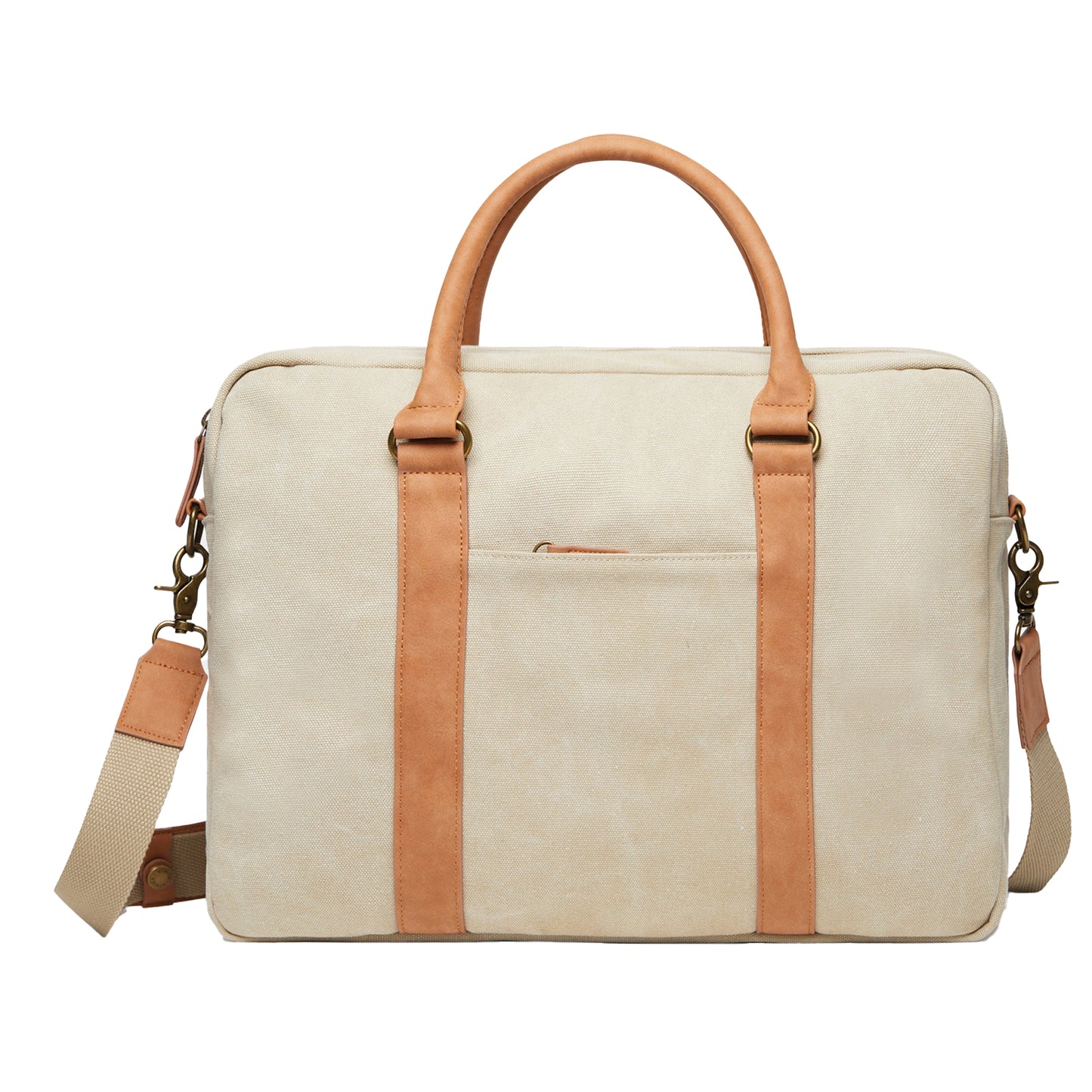 Beige - Front - Vinga Bosler Canvas Recycled 0.35L Laptop Bag