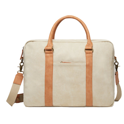 Beige - Front - Vinga Bosler Canvas Recycled 0.35L Laptop Bag
