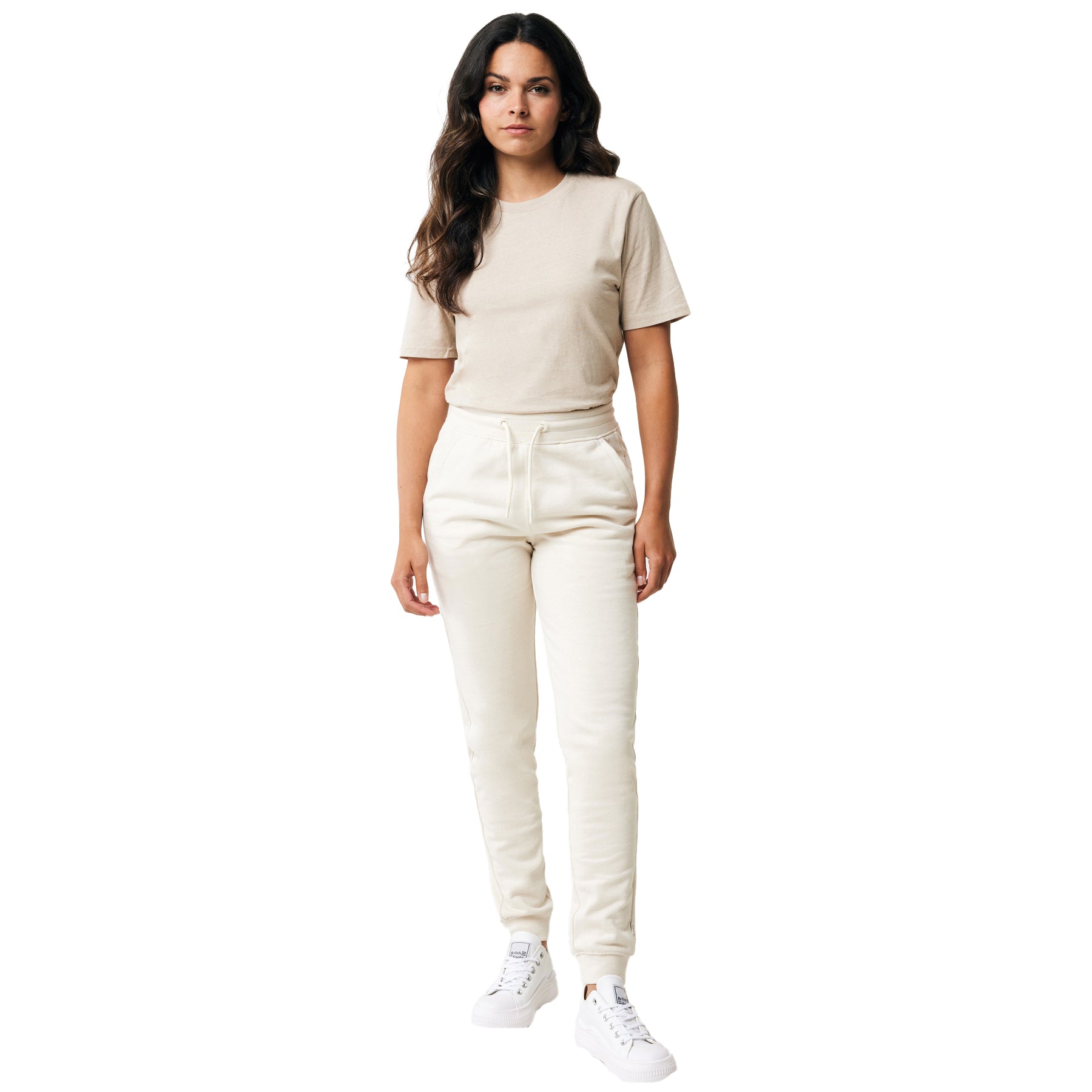 Natural Raw - Side - Iqoniq Unisex Adult Cooper Recycled Cotton Jogging Bottoms