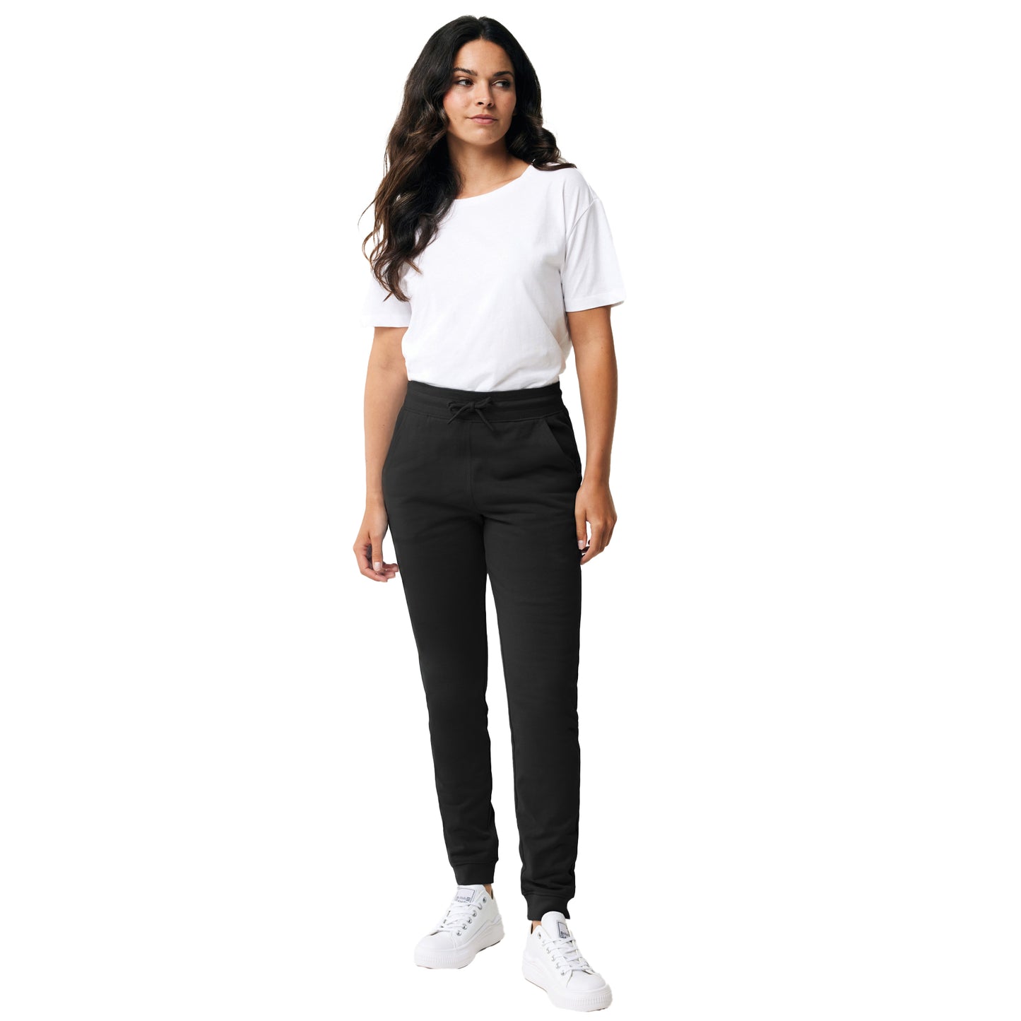 Black - Side - Iqoniq Unisex Adult Cooper Recycled Cotton Jogging Bottoms