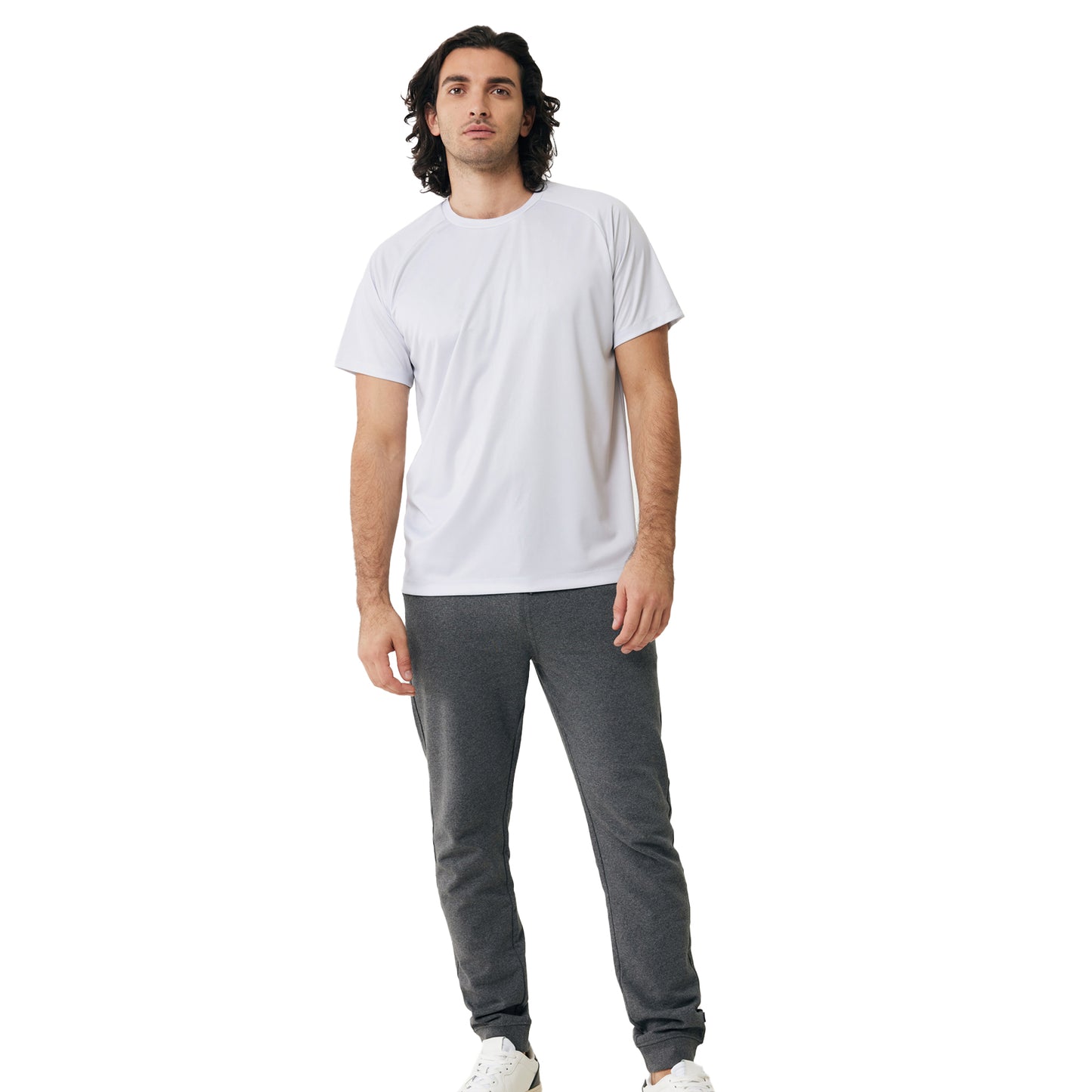 Heather Anthracite - Side - Iqoniq Unisex Adult Cooper Recycled Cotton Jogging Bottoms