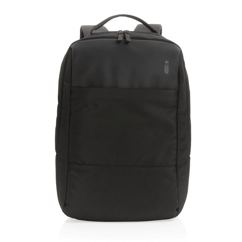 Black - Back - Swiss Peak Aware RPET 15L Backpack