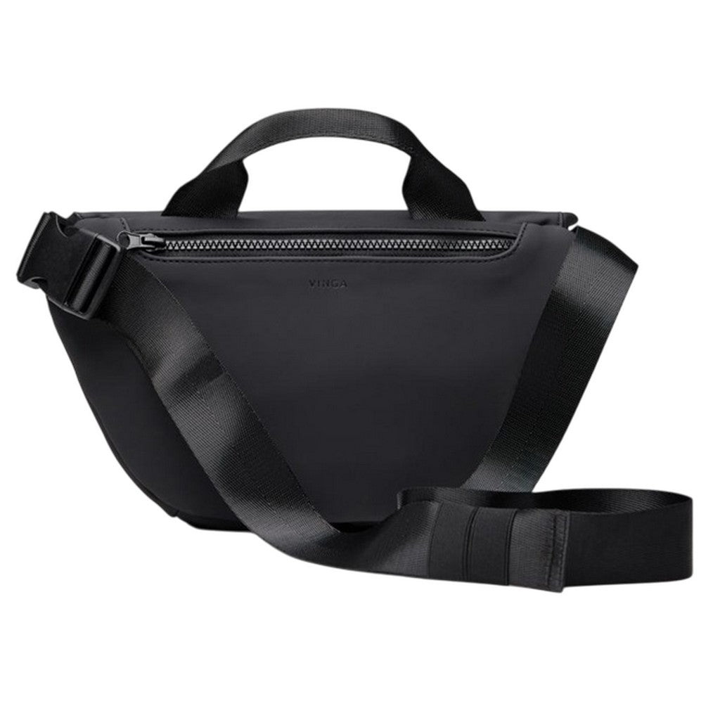 Black - Back - Vinga Baltimore Recycled Sling Backpack