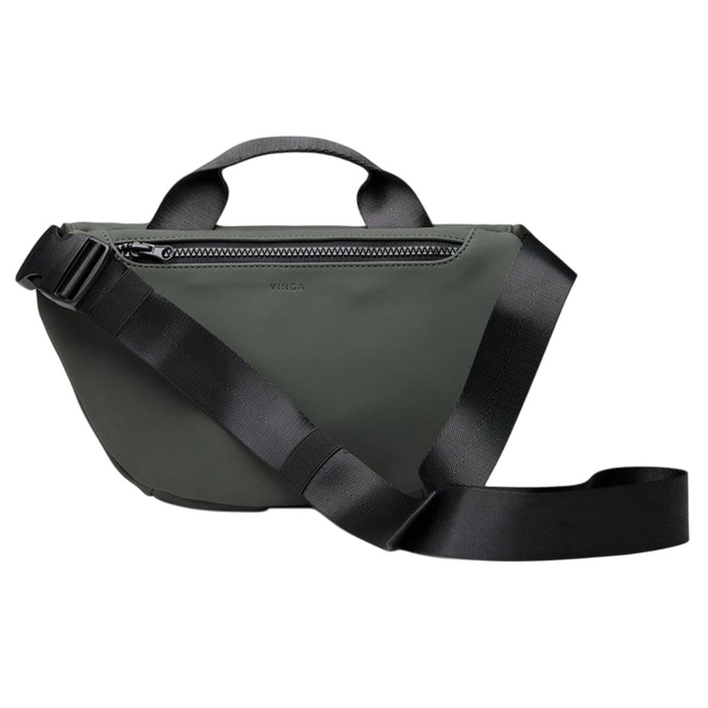 Green - Back - Vinga Baltimore Recycled Sling Backpack