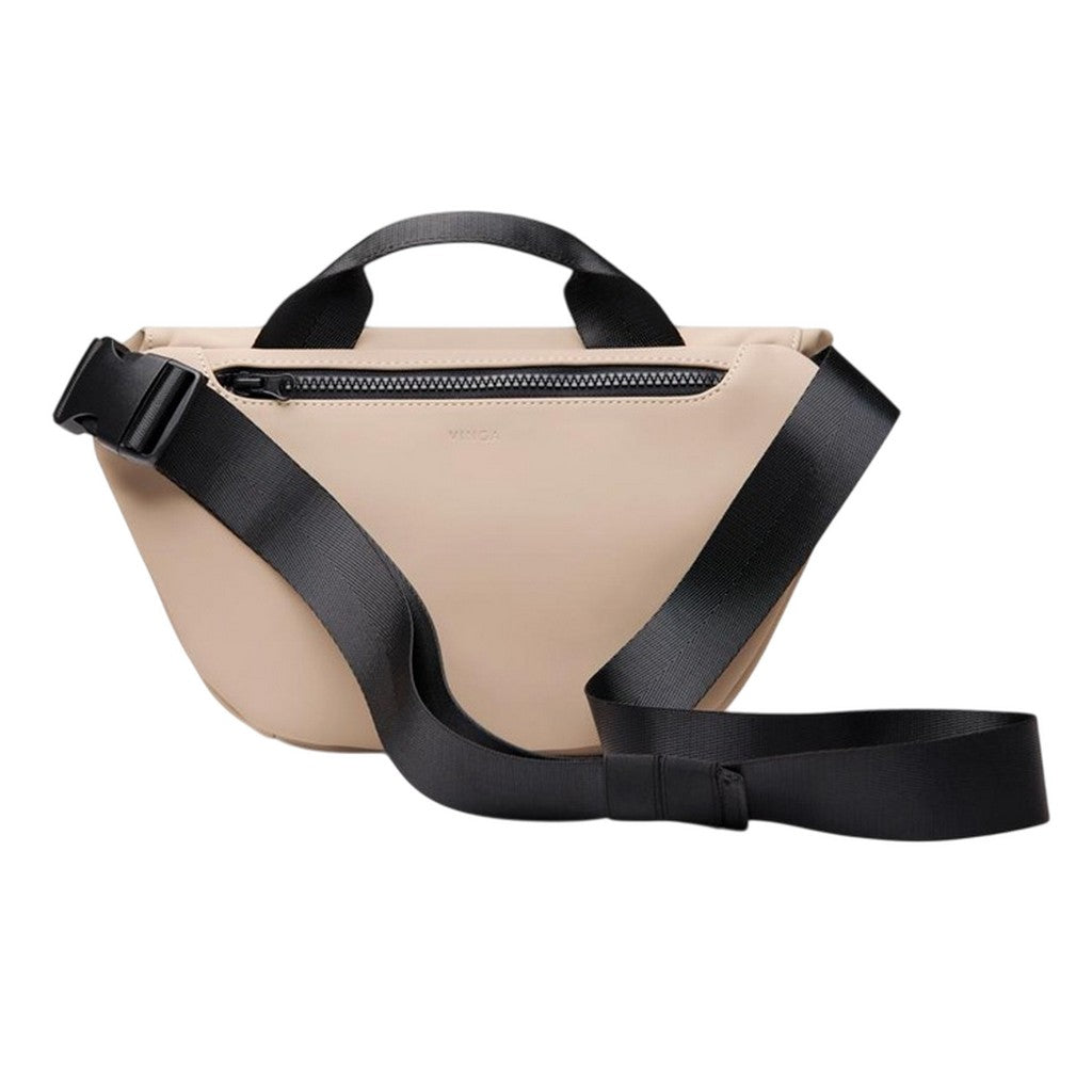 Greige - Back - Vinga Baltimore Recycled Sling Backpack