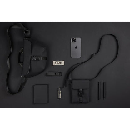 Black - Pack Shot - Vinga Baltimore Recycled Sling Backpack