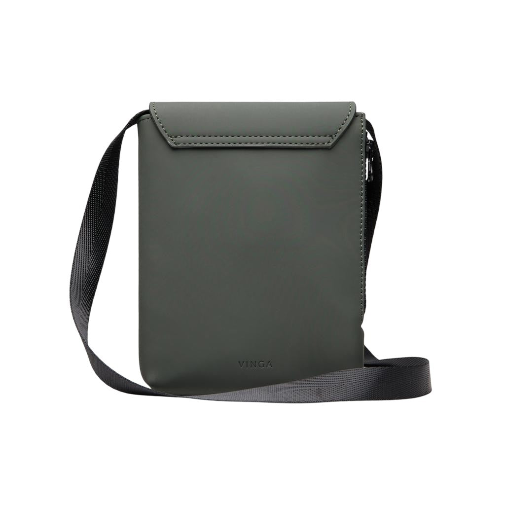 Green - Back - Vinga Baltimore Recycled Sling Backpack