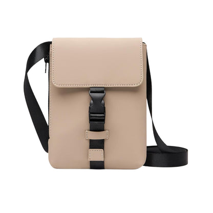 Greige - Front - Vinga Baltimore Recycled Sling Backpack