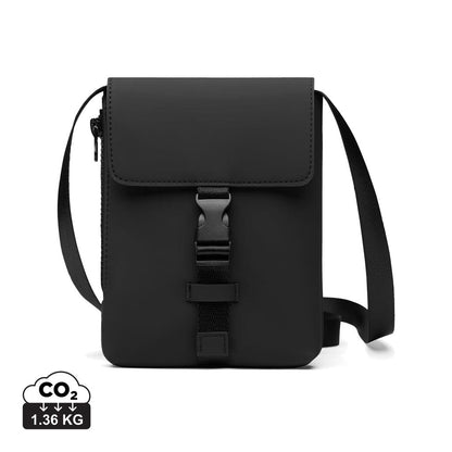 Black - Front - Vinga Baltimore Recycled Sling Backpack