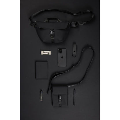 Black - Lifestyle - Vinga Baltimore Recycled Sling Backpack