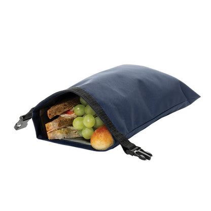 Navy - Back - XD Collection Snackstrap RPET Foldable Lunch Bag