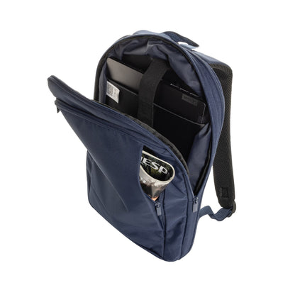 Navy - Close up - XD Collection Flexpack Aware RPET Slim Laptop Backpack