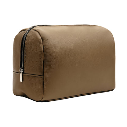 Brown - Front - Vinga Bermond PU Recycled Toiletry Bag