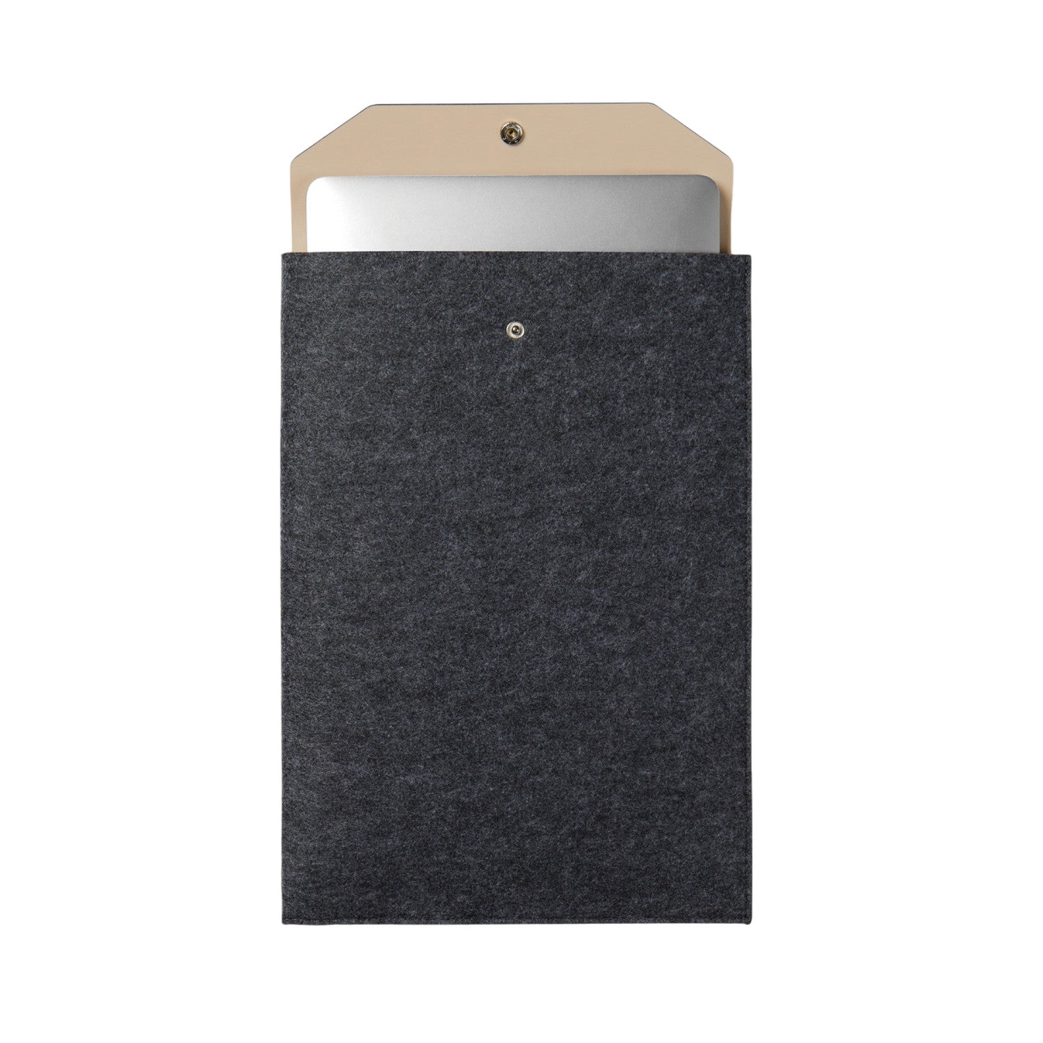 Black - Back - Vinga Albon Recycled Felt Laptop Sleeve