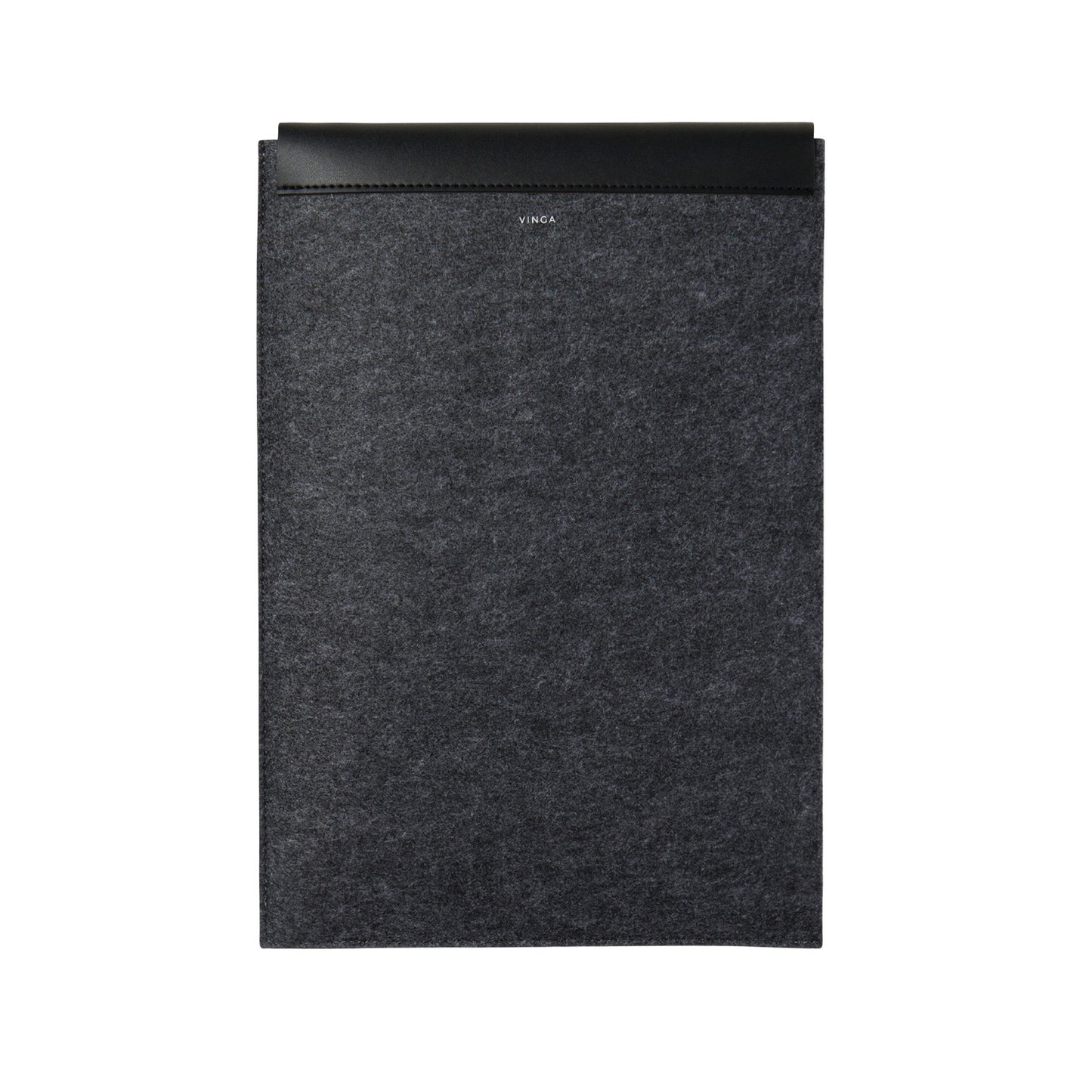 Black - Side - Vinga Albon Recycled Felt Laptop Sleeve