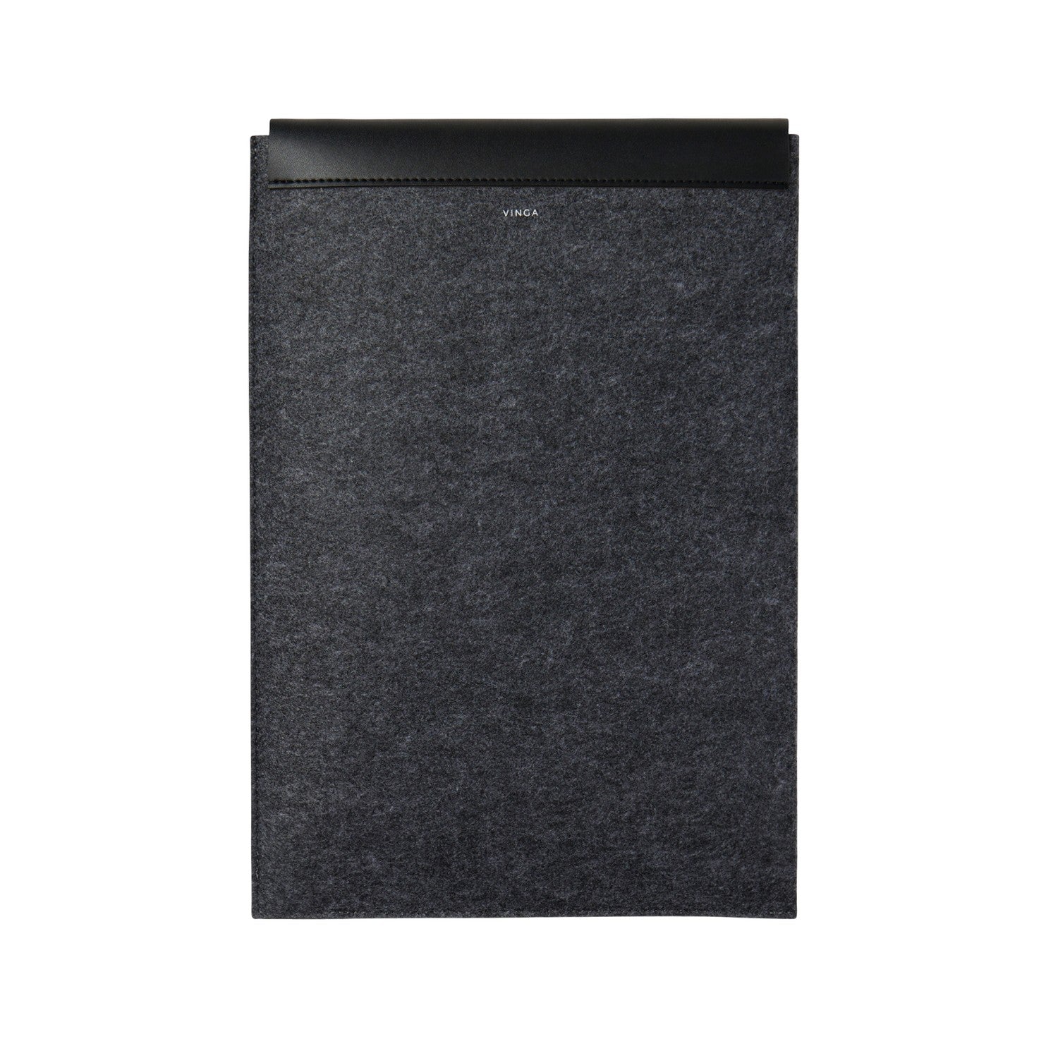 Black - Side - Vinga Albon Recycled Felt Laptop Sleeve