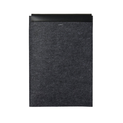 Black - Side - Vinga Albon Recycled Felt Laptop Sleeve