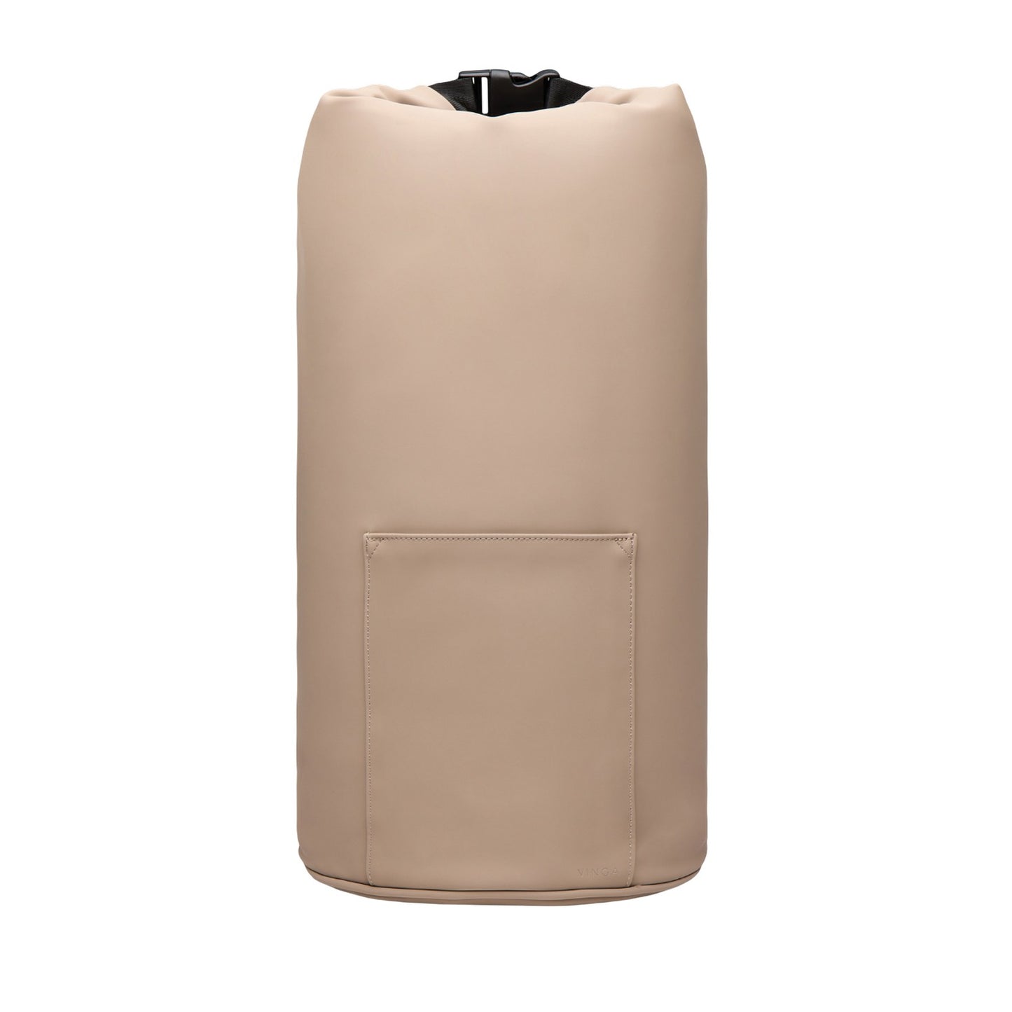 Greige - Front - Vinga Baltimore Recycled Roll Top Cooler Bag