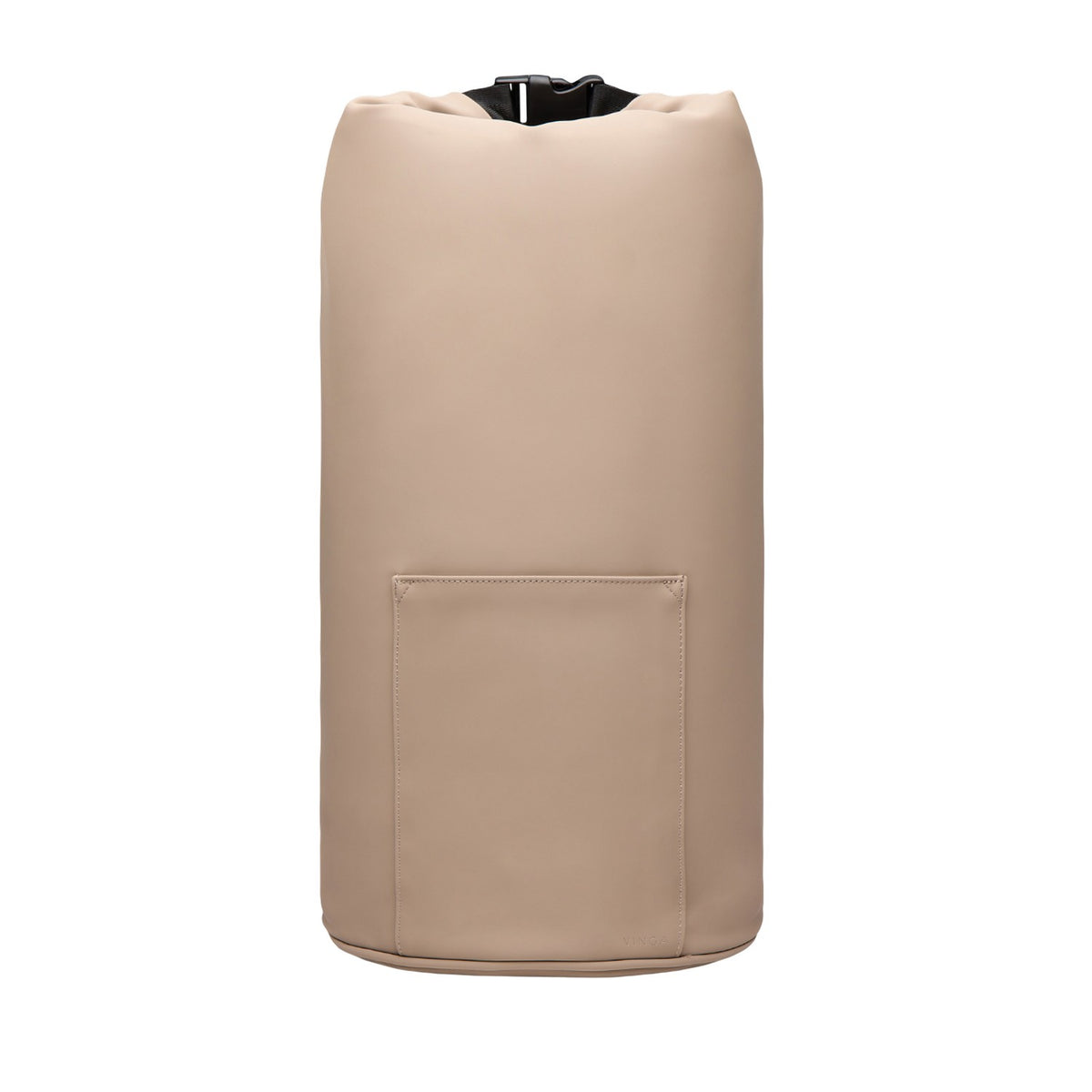Greige - Front - Vinga Baltimore Recycled Roll Top Cooler Bag