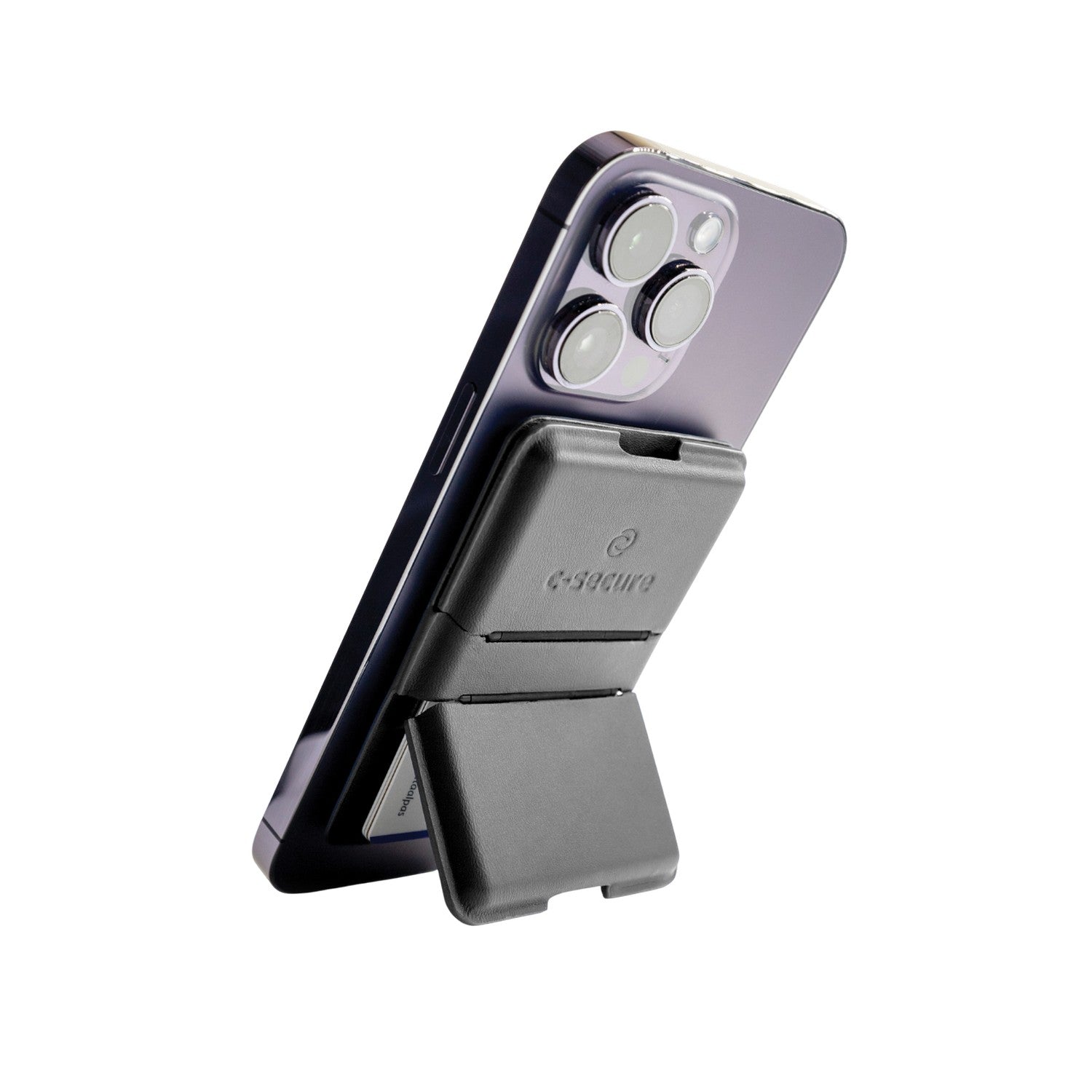 Black - Back - C-Secure MagSafe Phone Wallet