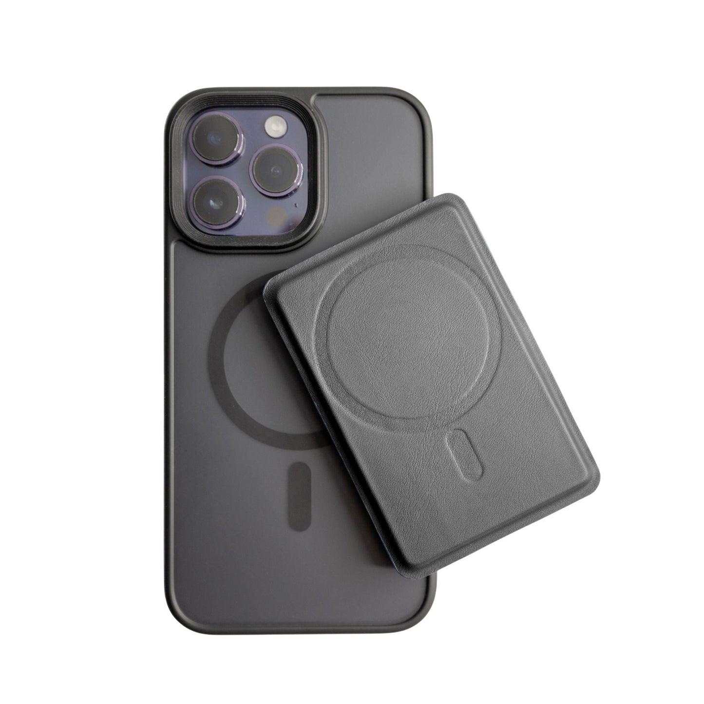 Black - Close up - C-Secure MagSafe Phone Wallet