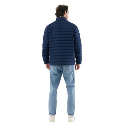Navy - Pack Shot - Iqoniq Mens Maiko Recycled Polyester Padded Jacket