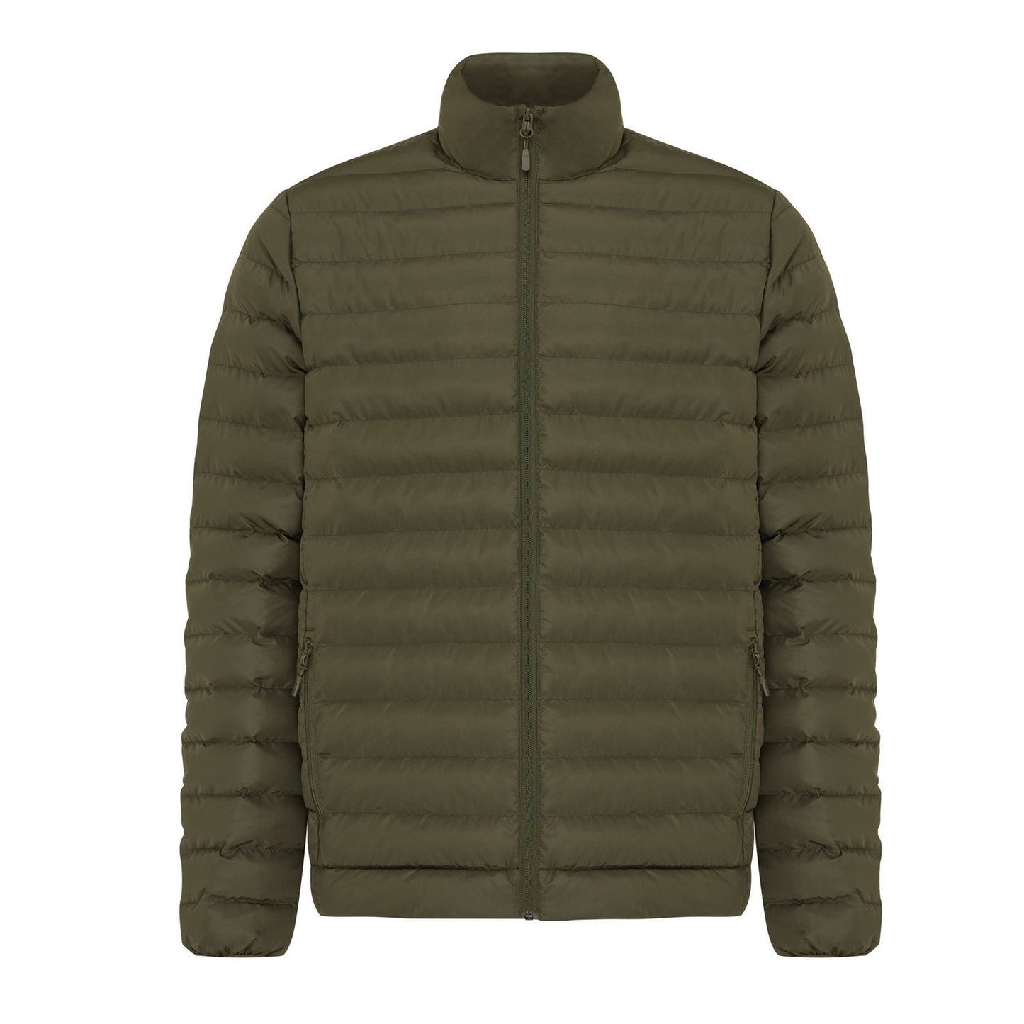 Khaki - Front - Iqoniq Mens Maiko Recycled Polyester Padded Jacket