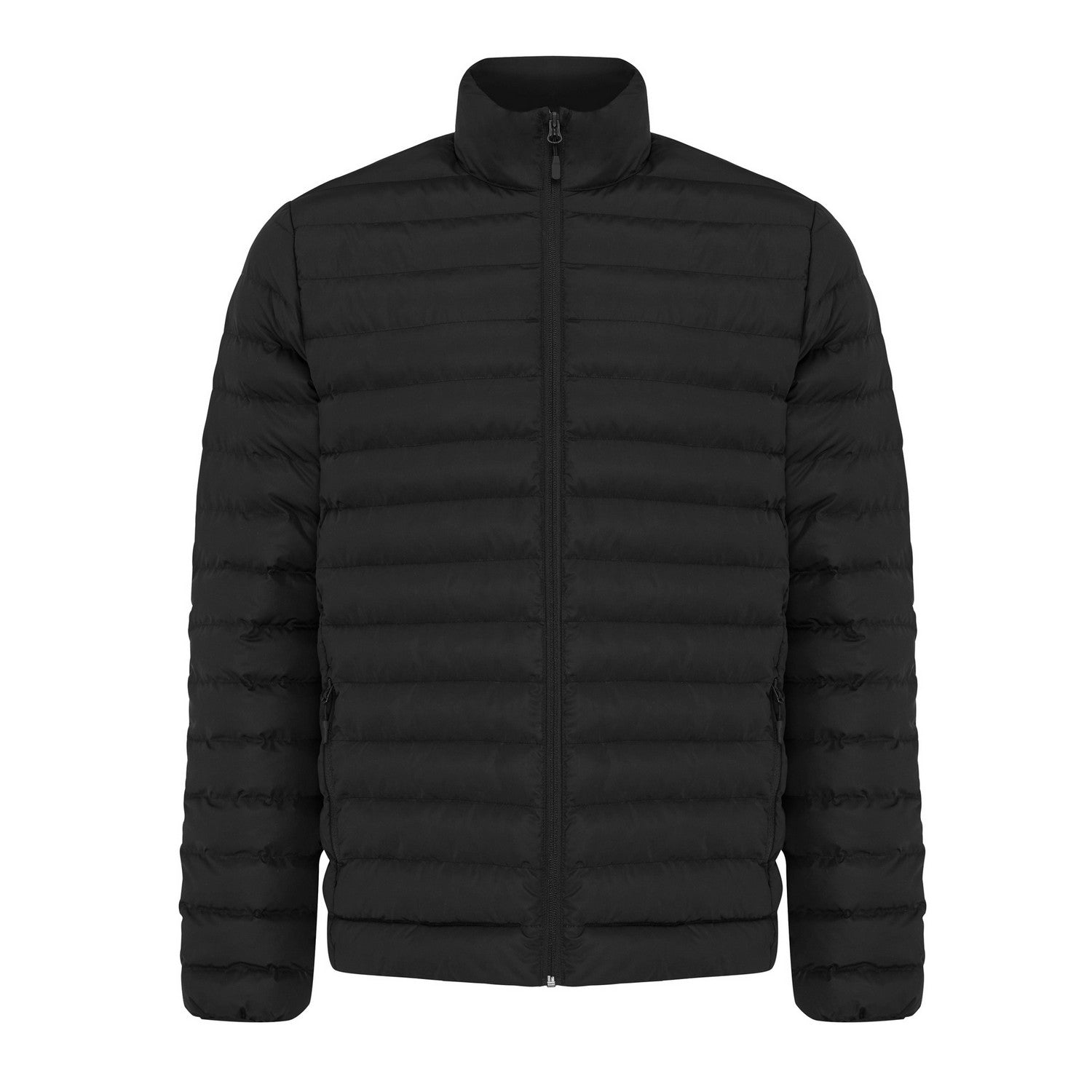 Black - Front - Iqoniq Mens Maiko Recycled Polyester Padded Jacket