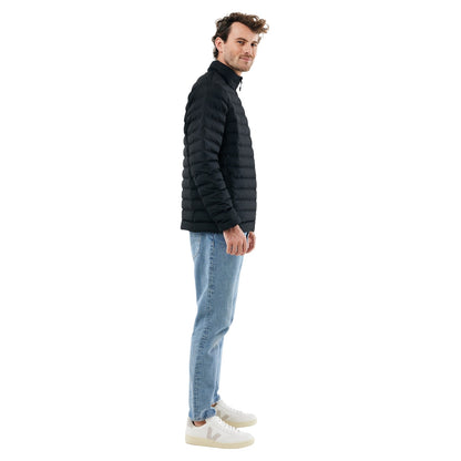 Black - Side - Iqoniq Mens Maiko Recycled Polyester Padded Jacket