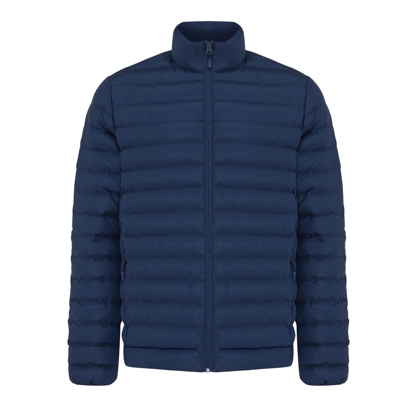 Navy - Front - Iqoniq Mens Maiko Recycled Polyester Padded Jacket