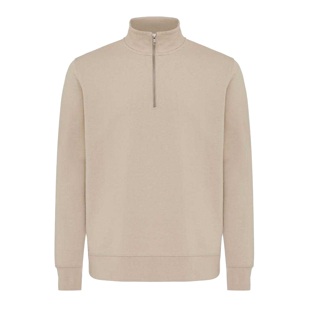 Desert - Front - Iqoniq Unisex Adult Elgon Recycled Cotton Quarter Zip Sweater Top