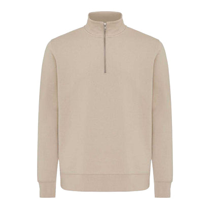 Desert - Front - Iqoniq Unisex Adult Elgon Recycled Cotton Quarter Zip Sweater Top