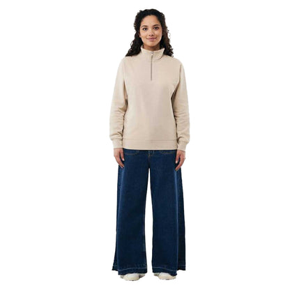 Desert - Side - Iqoniq Unisex Adult Elgon Recycled Cotton Quarter Zip Sweater Top