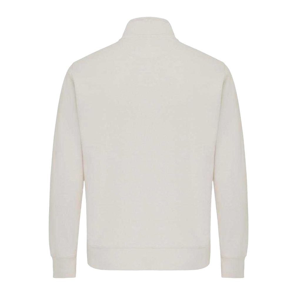 Ivory White - Back - Iqoniq Unisex Adult Elgon Recycled Cotton Quarter Zip Sweater Top