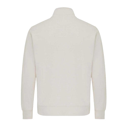 Ivory White - Back - Iqoniq Unisex Adult Elgon Recycled Cotton Quarter Zip Sweater Top