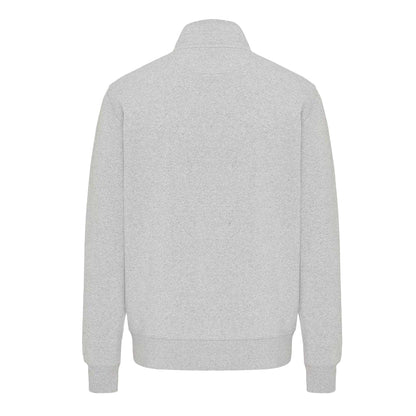 Light Heather Grey - Back - Iqoniq Unisex Adult Elgon Recycled Cotton Quarter Zip Sweater Top