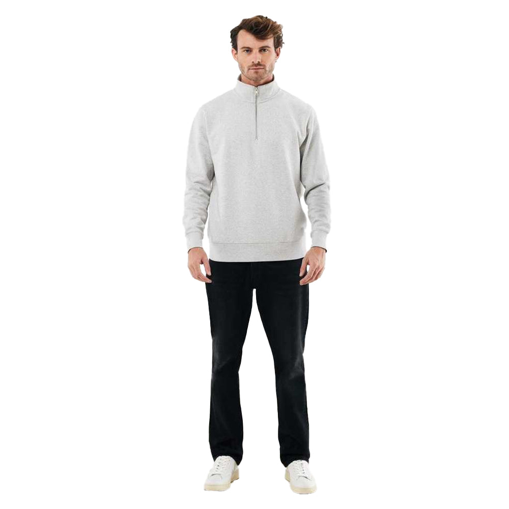 Light Heather Grey - Side - Iqoniq Unisex Adult Elgon Recycled Cotton Quarter Zip Sweater Top