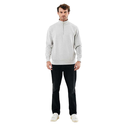 Light Heather Grey - Side - Iqoniq Unisex Adult Elgon Recycled Cotton Quarter Zip Sweater Top