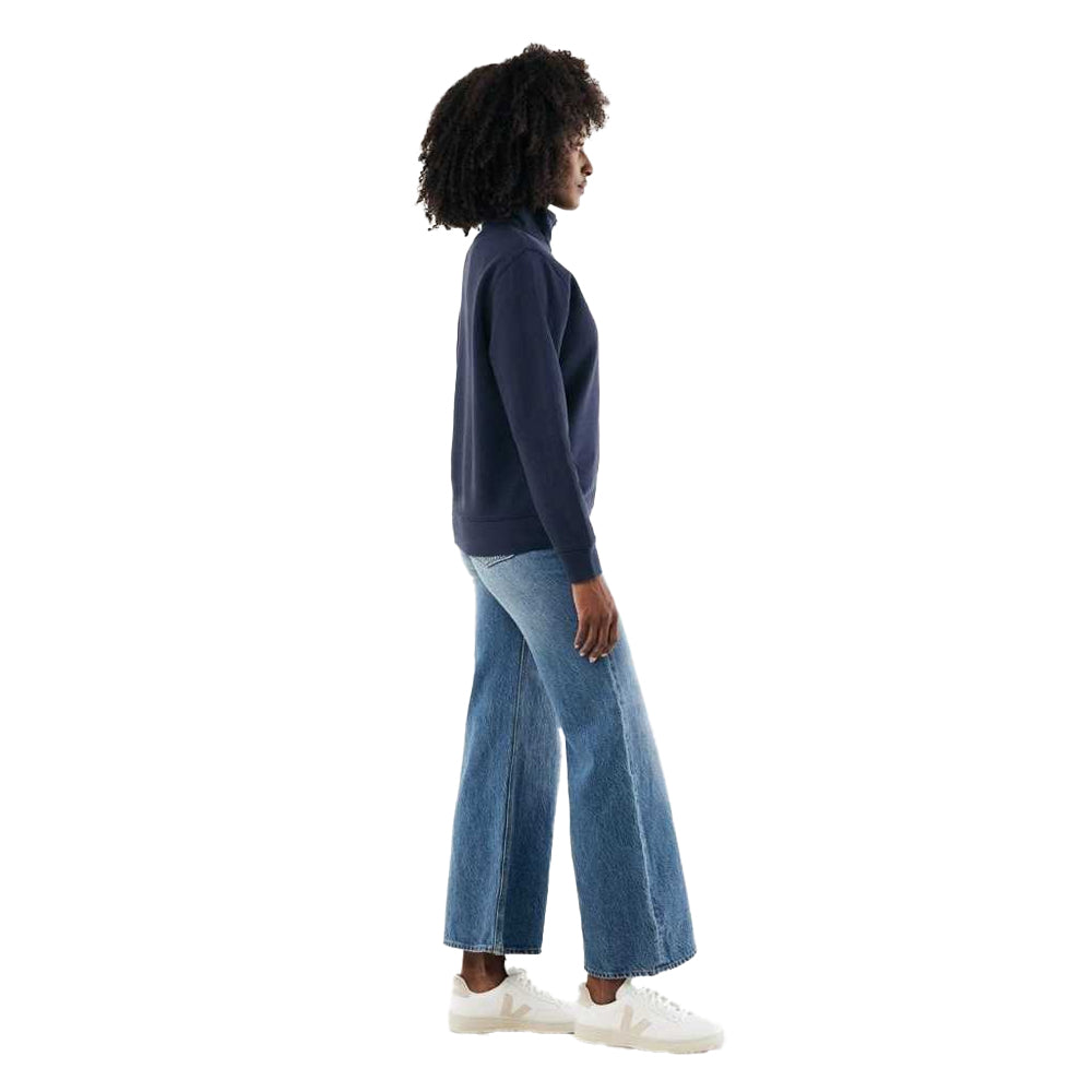 Navy - Pack Shot - Iqoniq Unisex Adult Elgon Recycled Cotton Quarter Zip Sweater Top