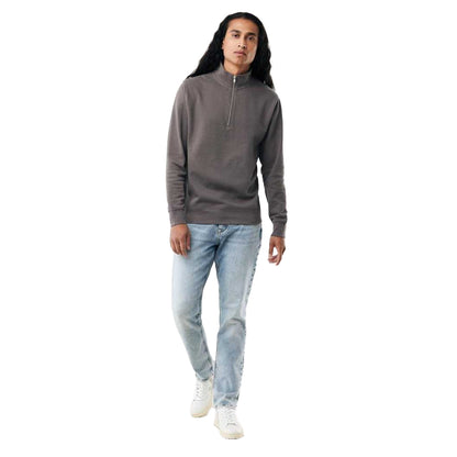 Anthracite - Side - Iqoniq Unisex Adult Elgon Recycled Cotton Quarter Zip Sweater Top
