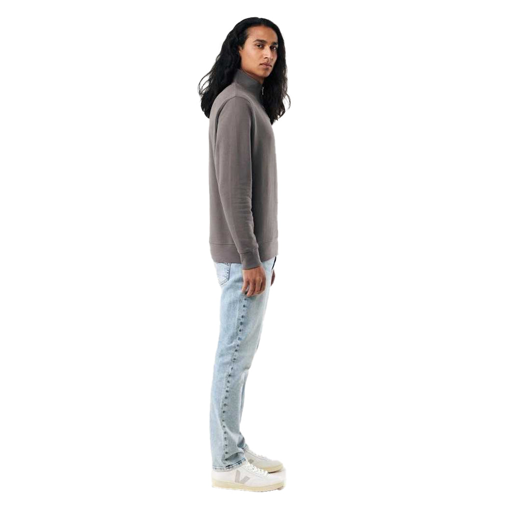 Anthracite - Pack Shot - Iqoniq Unisex Adult Elgon Recycled Cotton Quarter Zip Sweater Top