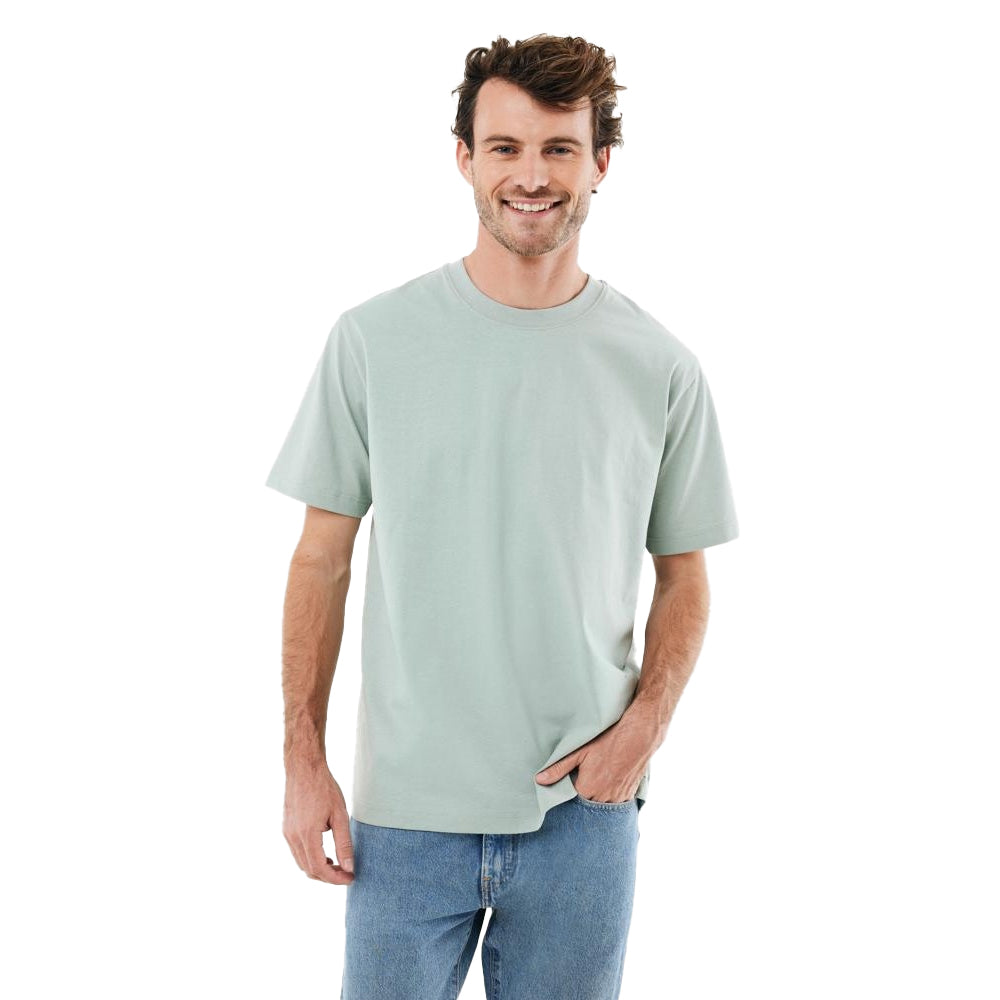 Iceberg Green - Side - Iqoniq Unisex Adult Nikko Recycled Cotton Heavyweight T-Shirt